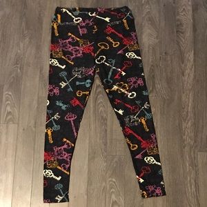 LuLaRoe Unicorn skeleton key TC leggings Brand new